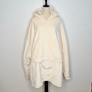 The Comfy Original Sweatshirt Ivory Sherpa Lined Hooded Wearable Blanket
